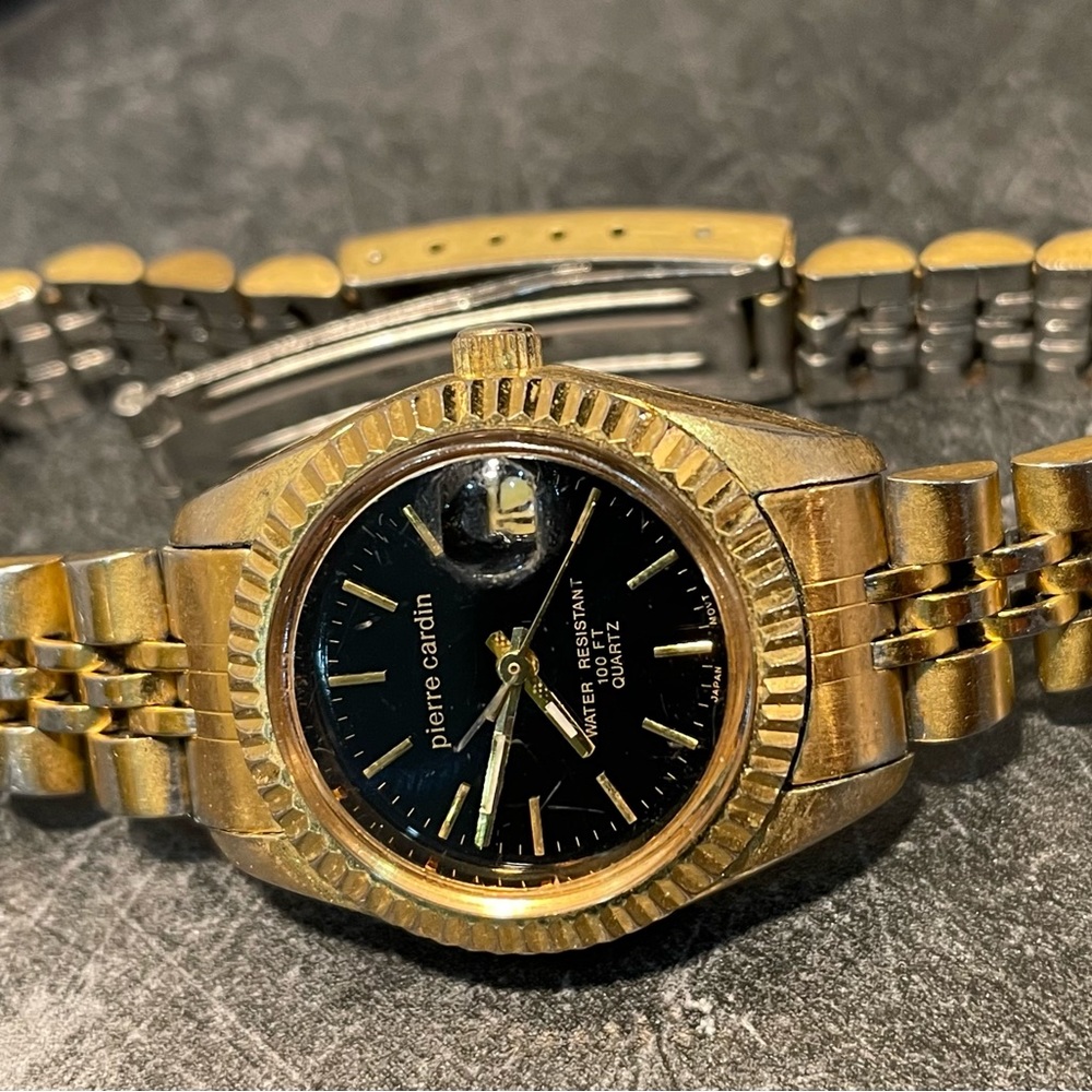 Vintage Ladies Pierre Cardin Gold Tone Watch - New Battery
